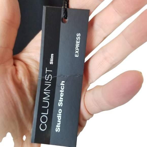 Express Womens 6R Black Tuxedo Striped Columnist S - Picture 6 of 10